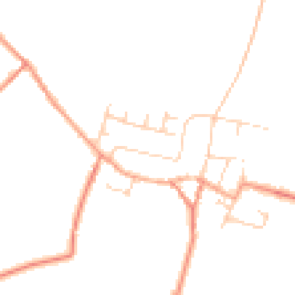 Daytime road noise heatmap for YO15 1JA