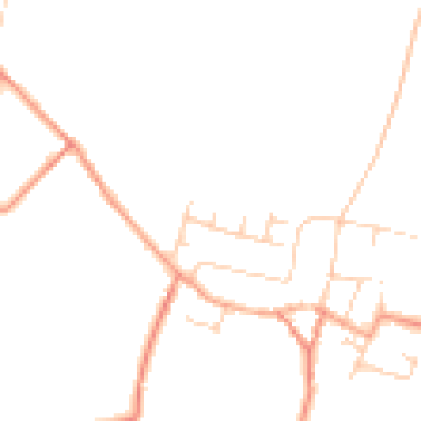 Daytime road noise heatmap for YO15 1JN