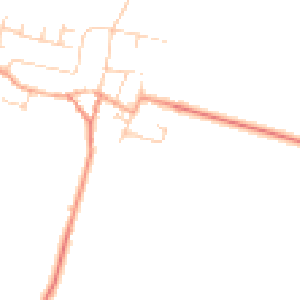 Daytime road noise heatmap for YO15 1LP