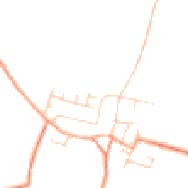 Daytime road noise heatmap for YO15 1LU