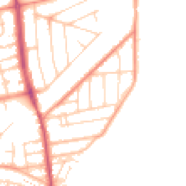 Daytime road noise heatmap for YO15 2LJ
