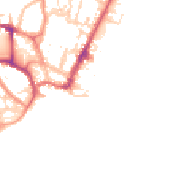 Daytime road noise heatmap for YO15 2NU