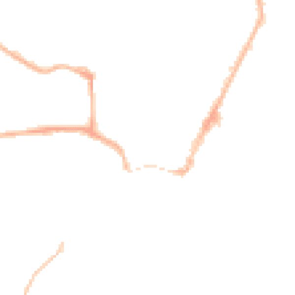 Night-time road noise heatmap for YO15 2SA