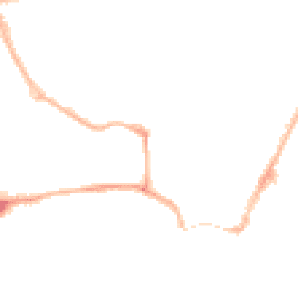 Night-time road noise heatmap for YO15 3AA