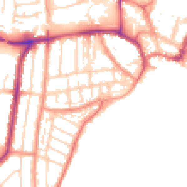 Daytime road noise heatmap for YO15 3DU