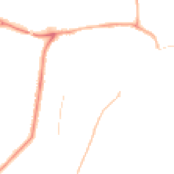 Night-time road noise heatmap for YO15 3DW