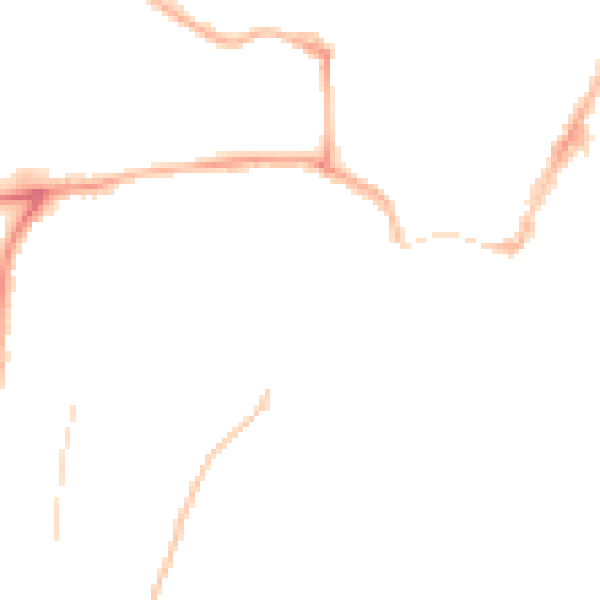 Night-time road noise heatmap for YO15 3EB
