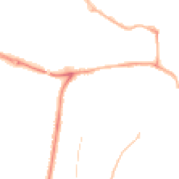 Night-time road noise heatmap for YO15 3HG