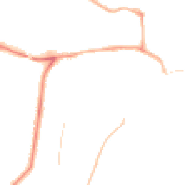 Night-time road noise heatmap for YO15 3HL