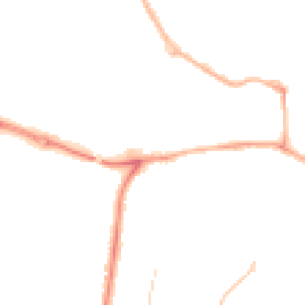 Night-time road noise heatmap for YO15 3PE