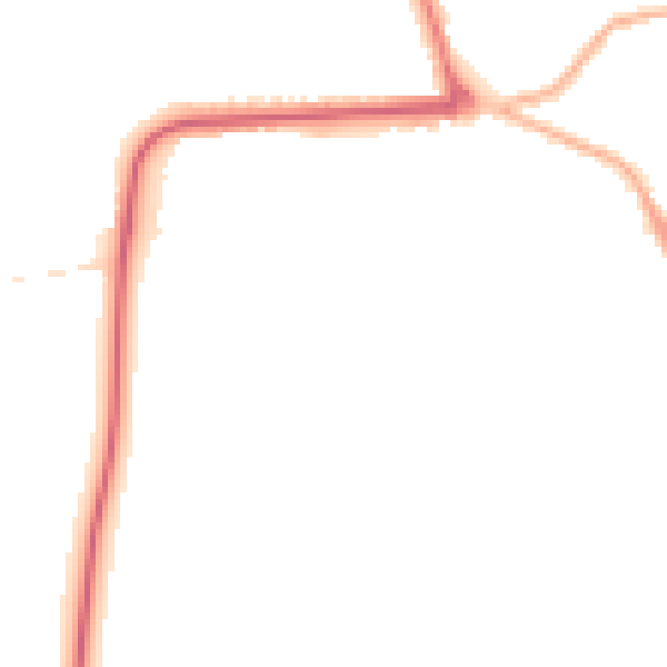 Night-time road noise heatmap for YO16 4AW