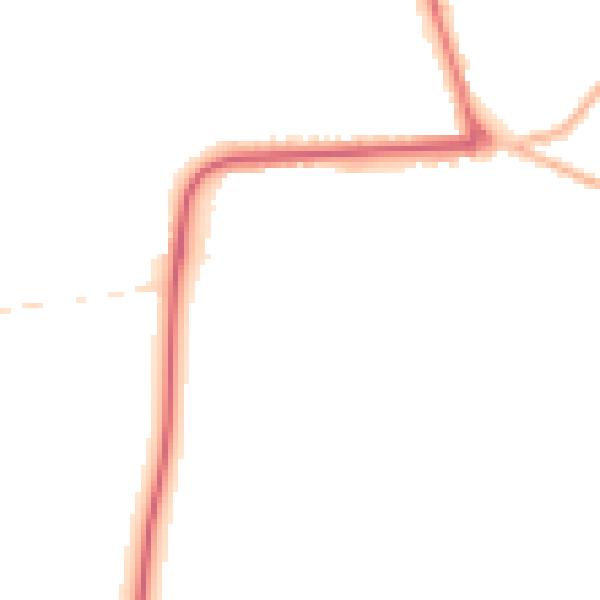 Night-time road noise heatmap for YO16 4BD