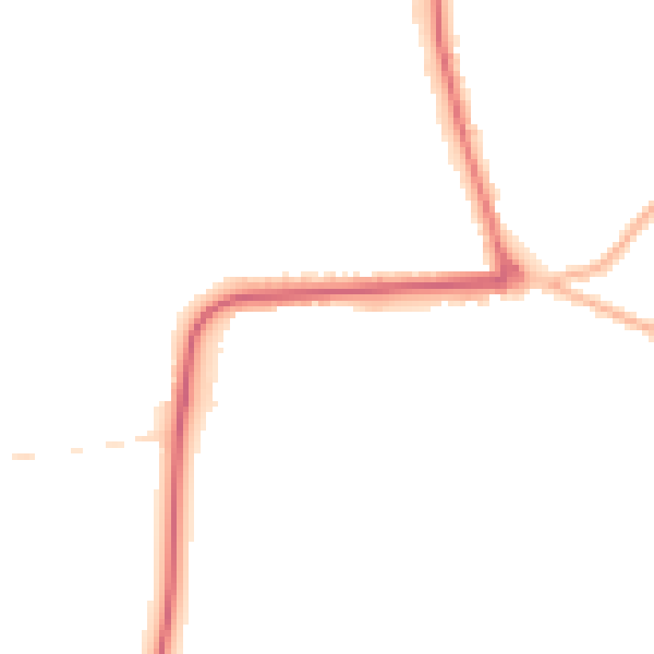 Night-time road noise heatmap for YO16 4DF