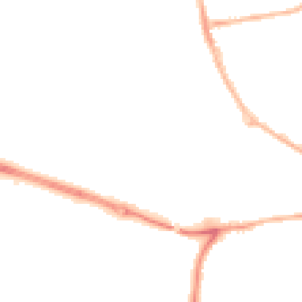 Night-time road noise heatmap for YO16 4NL