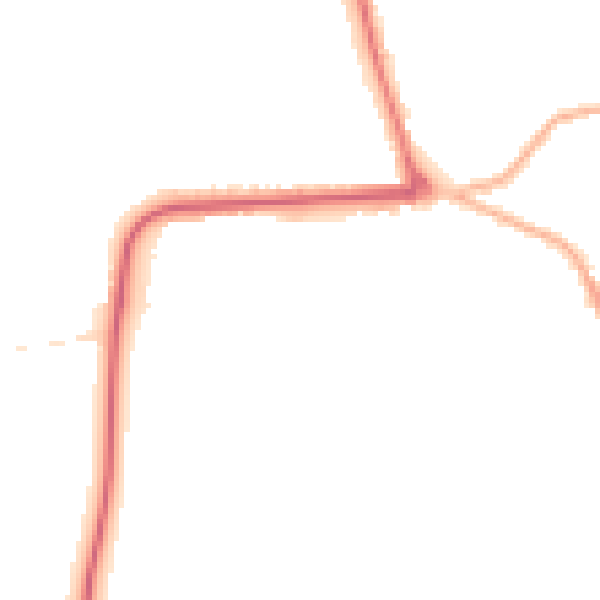 Night-time road noise heatmap for YO16 4QG