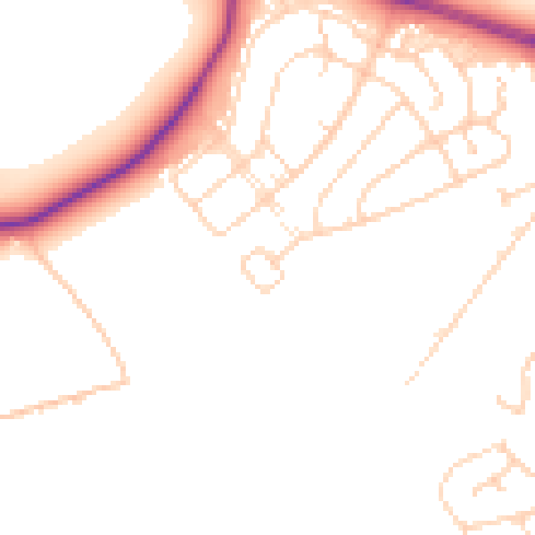 Daytime road noise heatmap for YO16 4RX