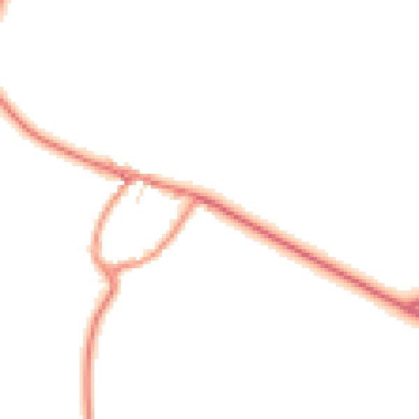 Daytime road noise heatmap for YO16 4XT