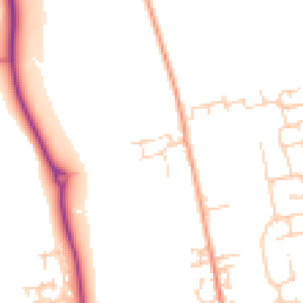 Daytime road noise heatmap for YO16 6AE
