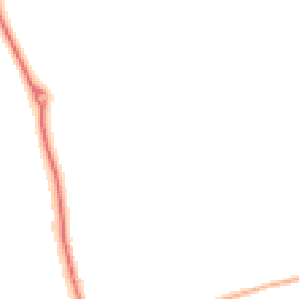 Night-time road noise heatmap for YO16 6AN