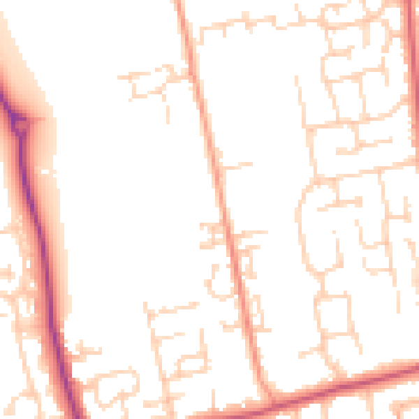 Daytime road noise heatmap for YO16 6AR