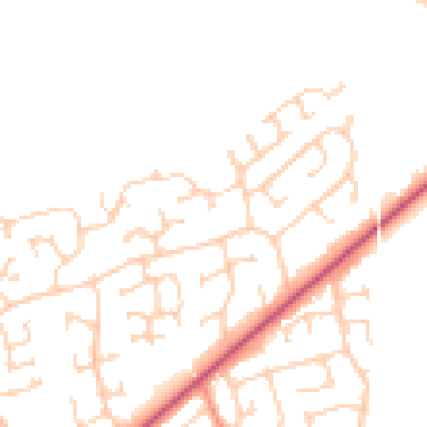 Daytime road noise heatmap for YO16 6FR