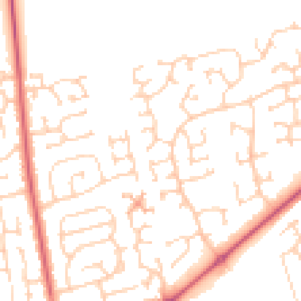Daytime road noise heatmap for YO16 6GZ