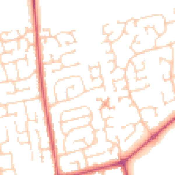 Daytime road noise heatmap for YO16 6HZ