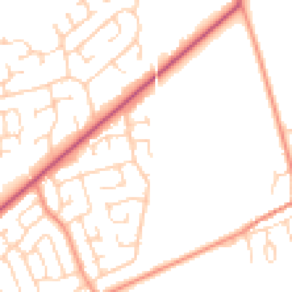 Daytime road noise heatmap for YO16 6YX