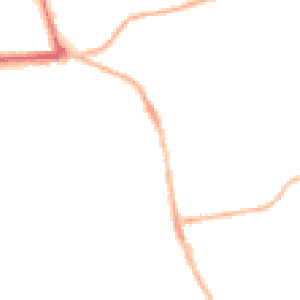 Night-time road noise heatmap for YO16 7ED