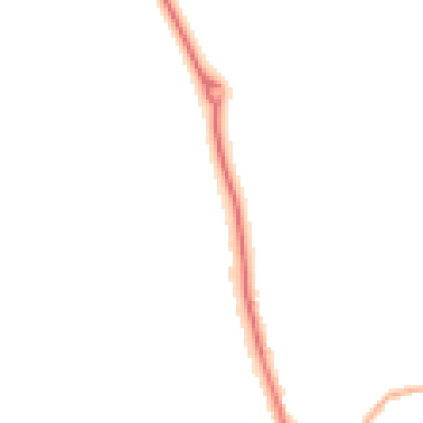Night-time road noise heatmap for YO16 7NG