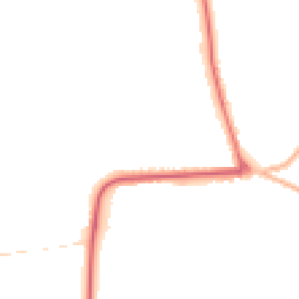 Night-time road noise heatmap for YO16 7PW