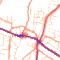 Daytime road noise heatmap for YO18 7AA