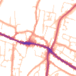 Daytime road noise heatmap for YO18 7AE