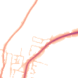 Daytime road noise heatmap for YO18 7AH
