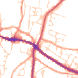 Daytime road noise heatmap for YO18 7AS