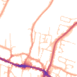 Daytime road noise heatmap for YO18 7AX