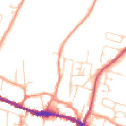 Daytime road noise heatmap for YO18 7BA