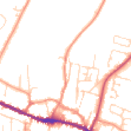 Daytime road noise heatmap for YO18 7BB