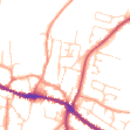 Daytime road noise heatmap for YO18 7BD