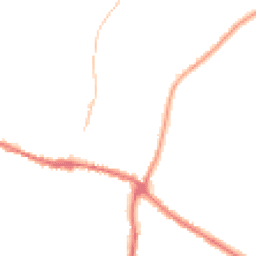 Night-time road noise heatmap for YO18 7BE