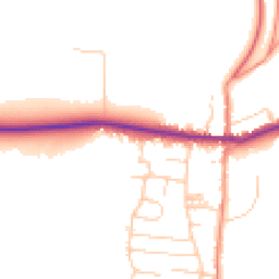 Daytime road noise heatmap for YO18 7BG