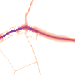 Daytime road noise heatmap for YO18 7BH