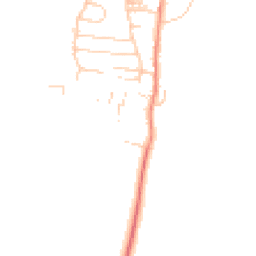 Daytime road noise heatmap for YO18 7BJ