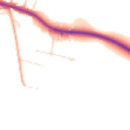 Daytime road noise heatmap for YO18 7BS