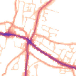 Daytime road noise heatmap for YO18 7DE
