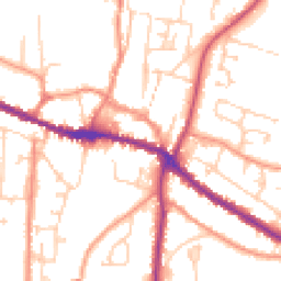 Daytime road noise heatmap for YO18 7DG