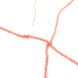 Night-time road noise heatmap for YO18 7DL