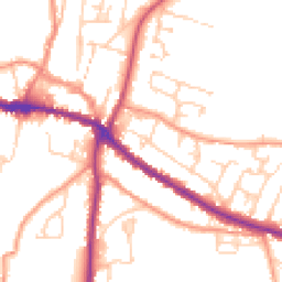 Daytime road noise heatmap for YO18 7DR