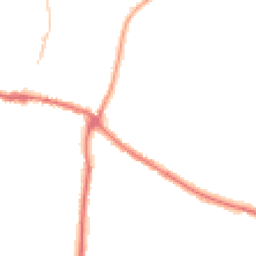 Night-time road noise heatmap for YO18 7DR