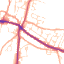Daytime road noise heatmap for YO18 7DT